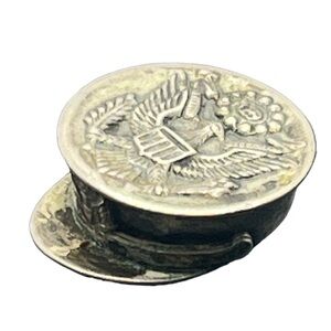 Vintage Sterling silver U.S. Army Dress Hat Cap Charm pendant for necklace